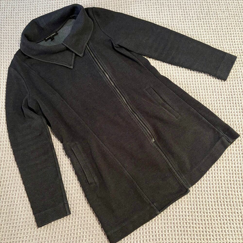 Banana Republic Charcoal Moto Knit Long Sleeve Jacket Womens Small